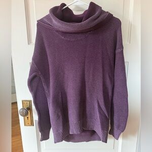 Ruff Hewn purple Cowl Neck 100% cotton Sweater size small